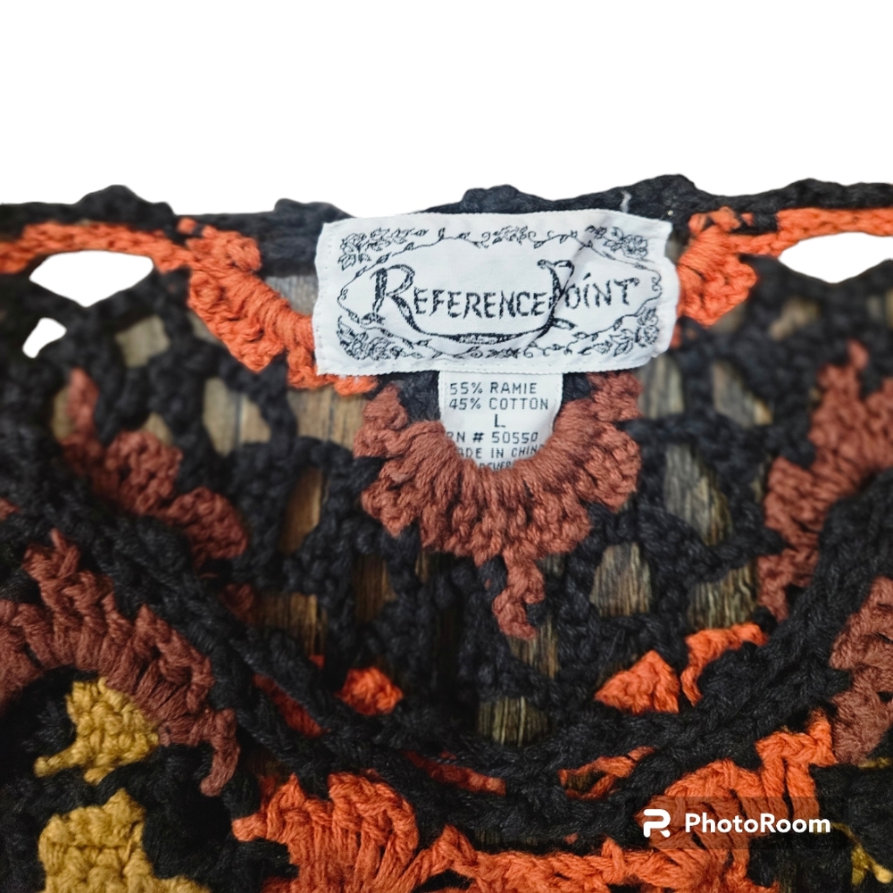 Reference Point Crochet Cropped Sweater. - Picture 3 of 8